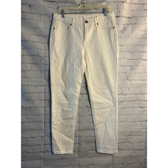 Women's Lou & Grey Slouchy Skinny White Jeans. SZ 28. NWOT. - Picture 2 of 6